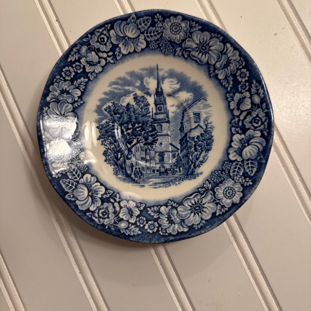 LIBERTY BLUE TEA CUP SAUCERS